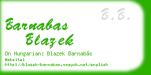 barnabas blazek business card